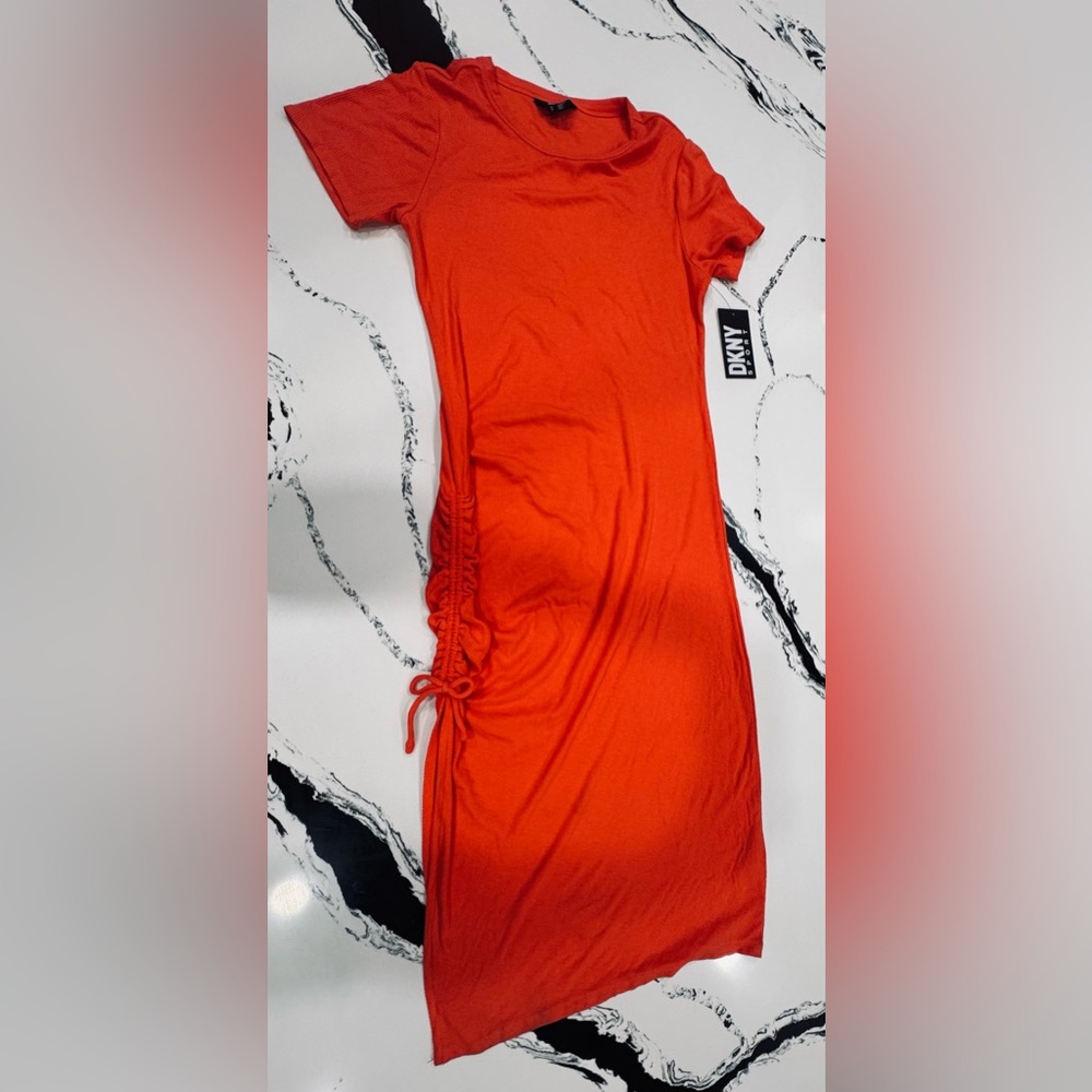 NWT DKNY Sport Vibrant Orange (Coral) Dress Size L